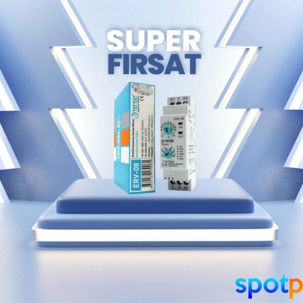 Tense ERV-08 Multifonksiyonlu Zaman Rölesi 1sn - 100 saat