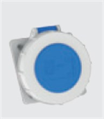 16A  2P+Topraklama Monofaze Kilitli Kapaklı Eğik Makine Prizi