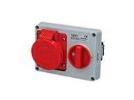 (3P+T) İçten Kilitli Şalterli Yatay Tip Pano Prizi IP44