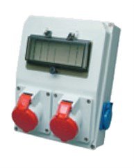 2 Adet Ip44 3x16A  Ön+2 Adet 1x16A Yan Sigortalı Kombinasyon Kutusu (210x280x100mm) IP44