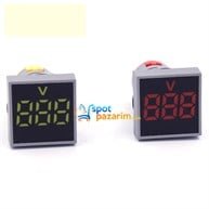 22mm Kare Voltmetre AC - 20 - 500V Weiller Marka